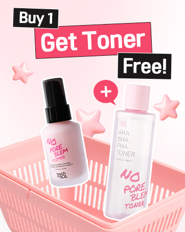 Free AHA BHA Toner with No Pore Primer
