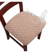 Genina Waterproof Seat Covers for Dining Room Chairs, Stretch Chair Covers Removable Washable Din...