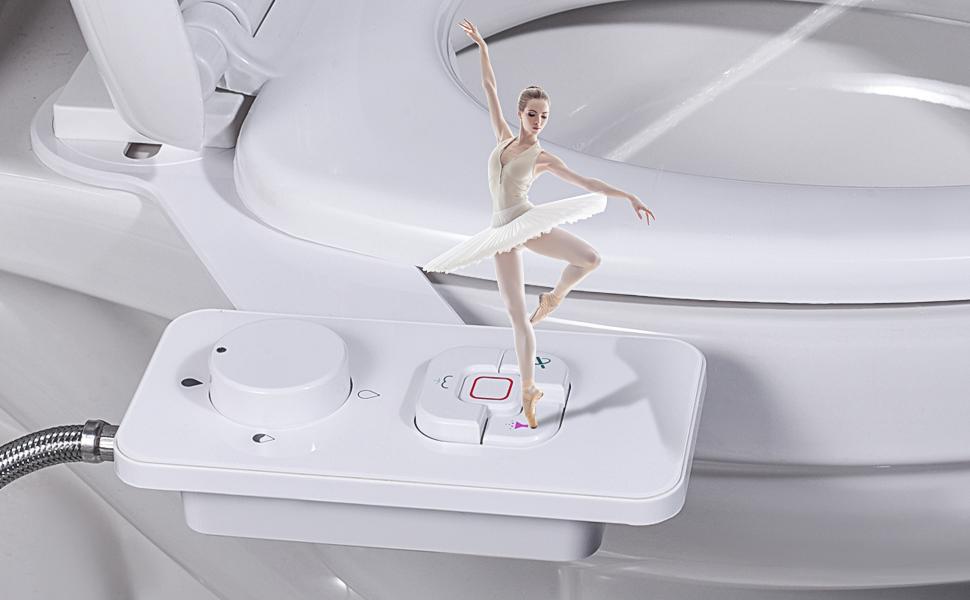SAMODRA Bidet Attachment NonElectric Cold Water Bidet Toilet Seat