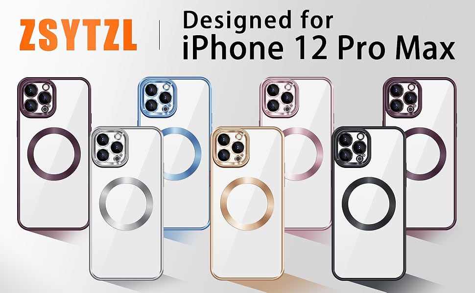 ZSYTZL Compatible with iPhone 12 Pro Max Case Magnetic with