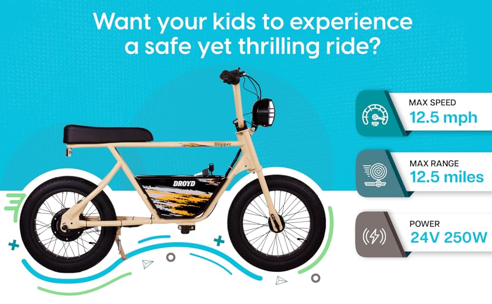 Droyd Blipper Electric Mini Bike Electric Bike for Kids