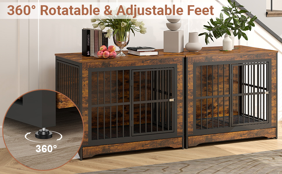 L-shaped Corner Dog Crate Furniture