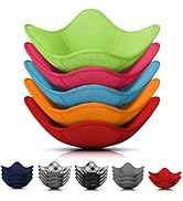 Microwave Bowl Holder Set of 5 – Five-Color Pack, Microwave Bowl Holders for Hot Food (7.5"x7.5")...