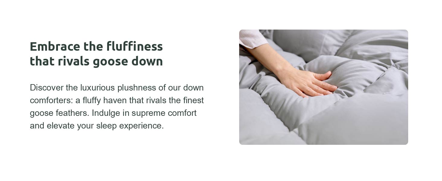 REWARDOWN Kapok Down Comforter Queen Size, Recycled White