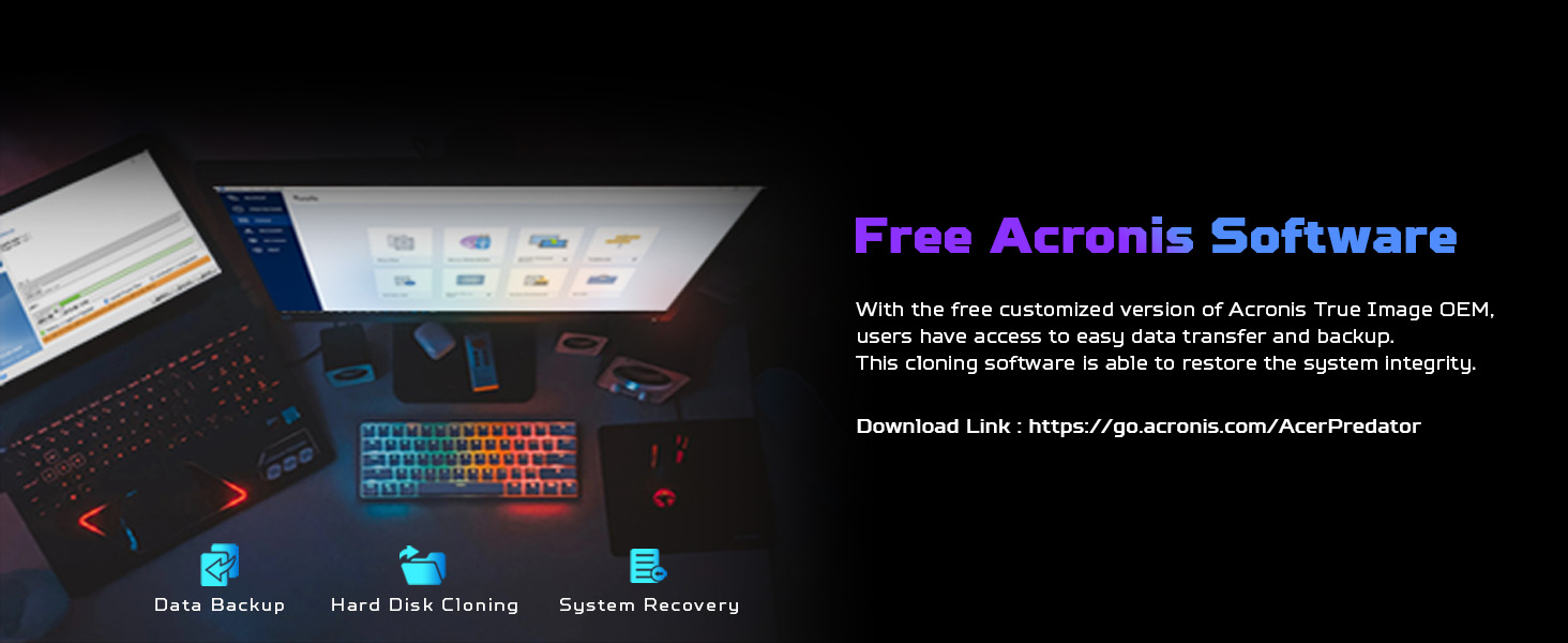 With the free customized version of Acronis True Image OEM, users have access to easy data transfer 