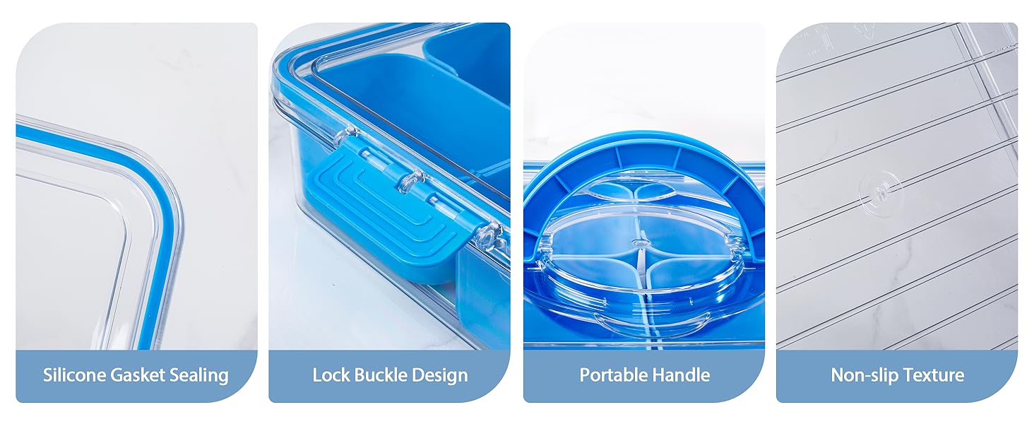 snack serving tray with lid