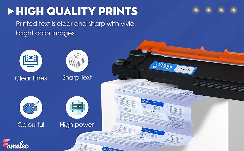 4 Pack TN227BK High Yield Black Toner Cartridge