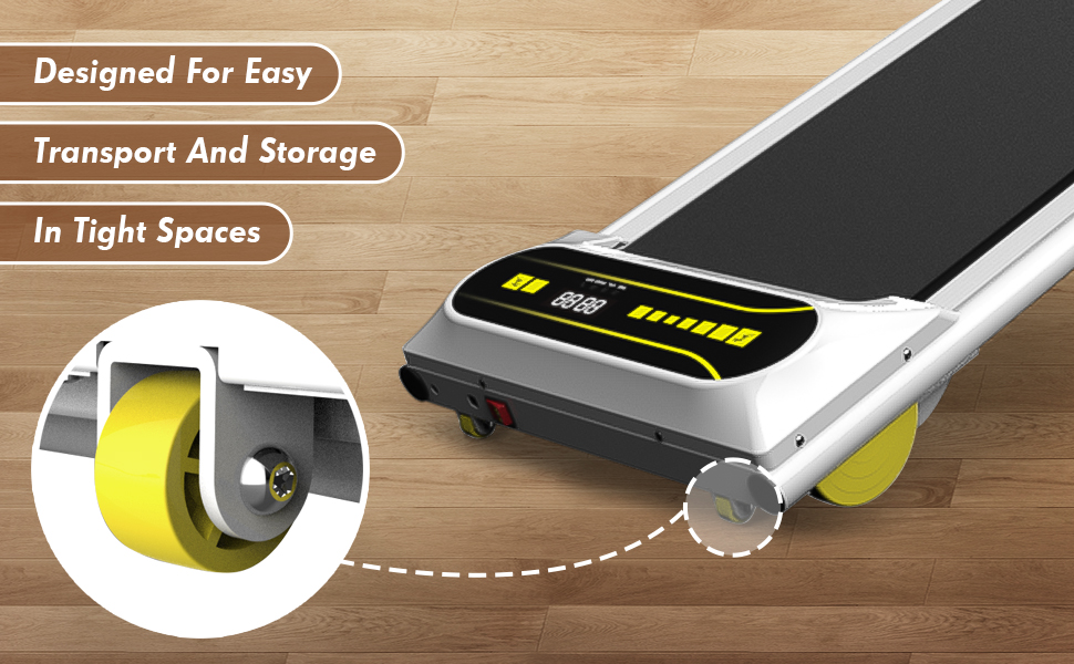 FANOFUN Walking Pad Treadmill Under Desk for Small Space Foldable