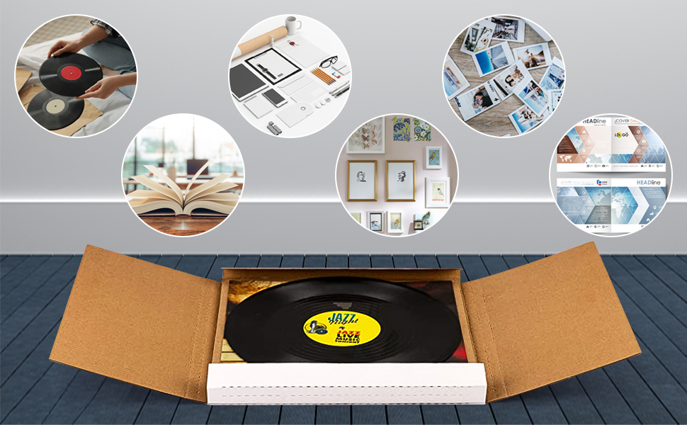 Vinyl Record Shipping Boxes,12.5" X 12.5" x 1" White Vinyl