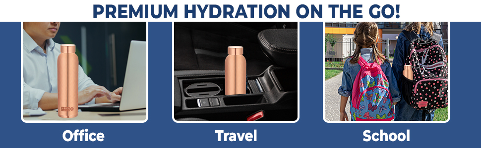 Copper Bottle water bottle 950ml for kids 1 litre stainless steel hot cold insulated thermosteel 