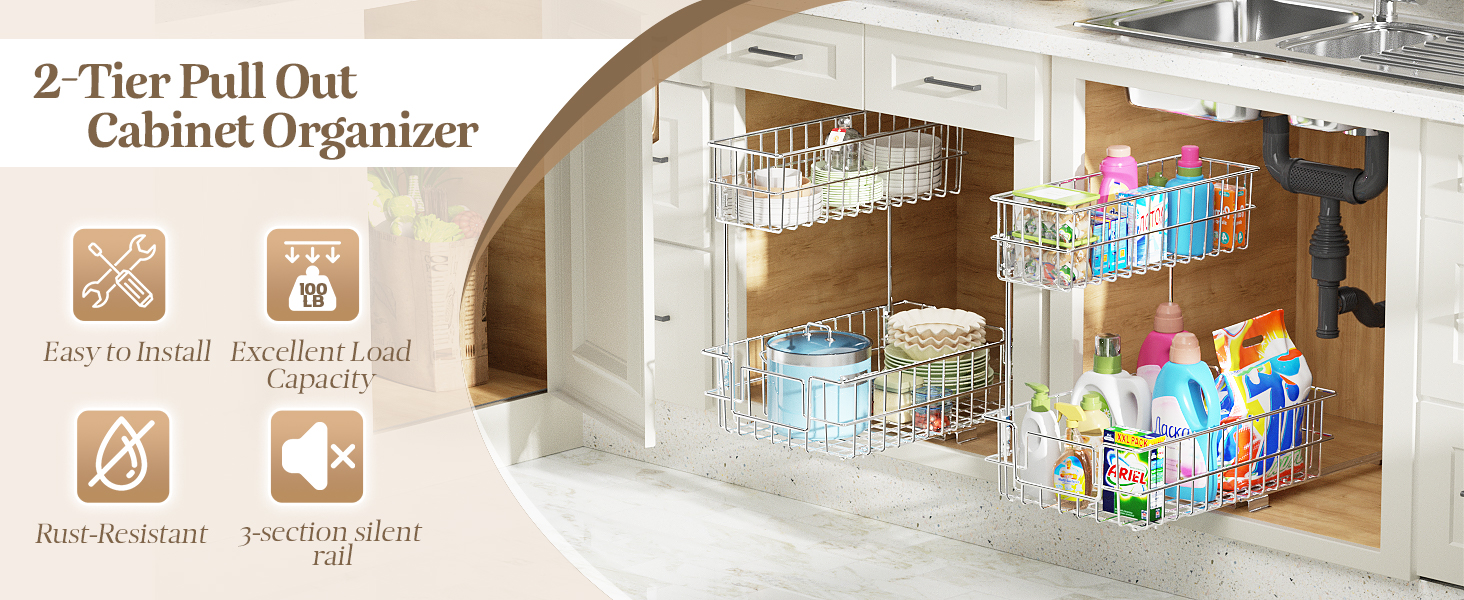 Pull Out Cabinet Organizer