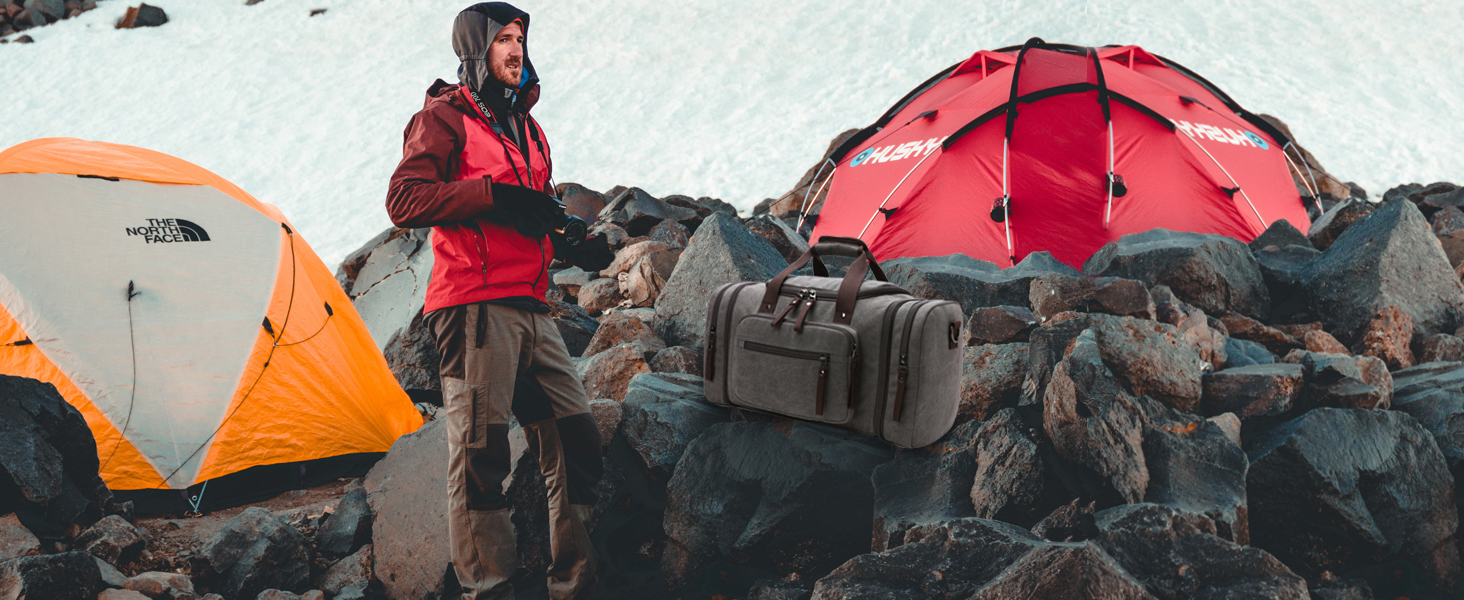 canvas duffle bag