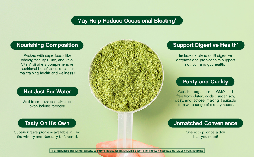 reduce bloating with vita virdi