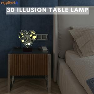 home decor 3d illusion led night lamp wedding anniversary couple birthday valentine gift promise