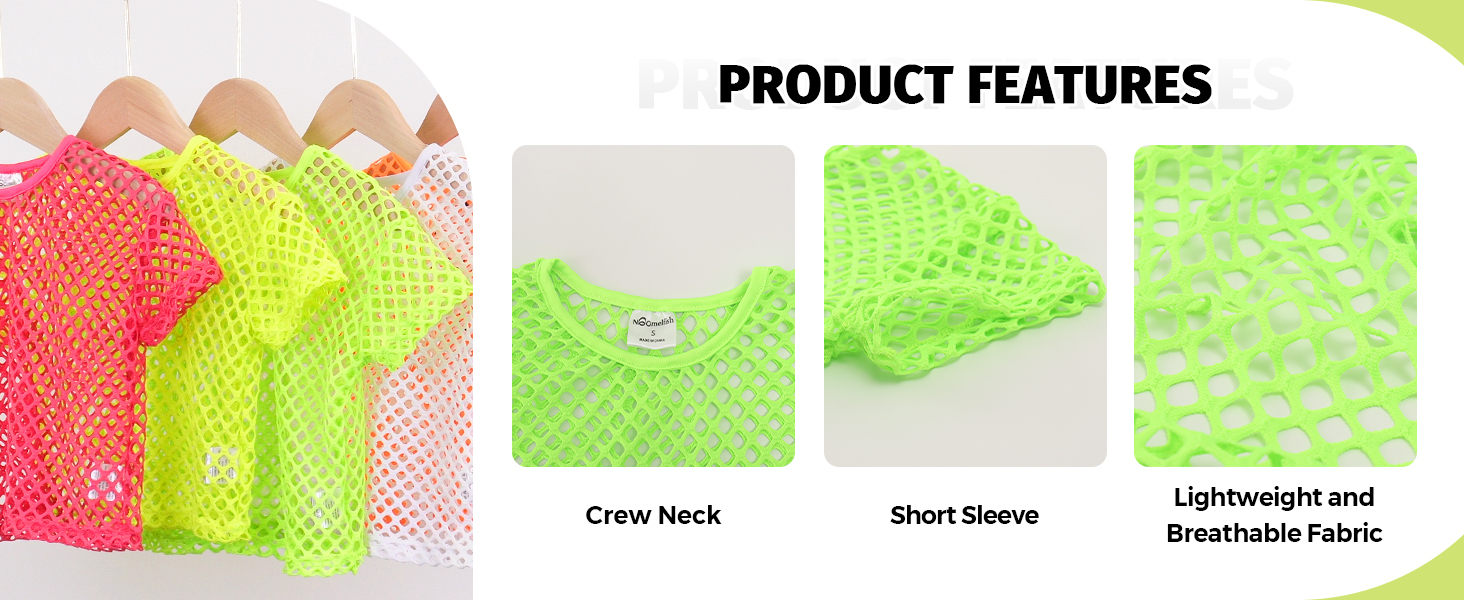 girls fishnet sheer top