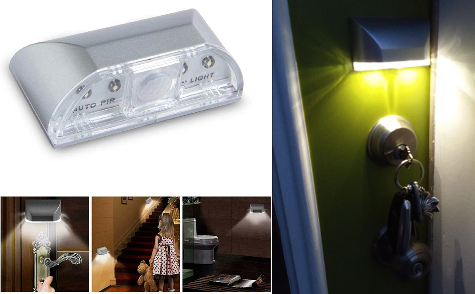 Key Light for Door, Auto Pir Keyhole LED, Motion Sensor Activate Led Light Battery Powered