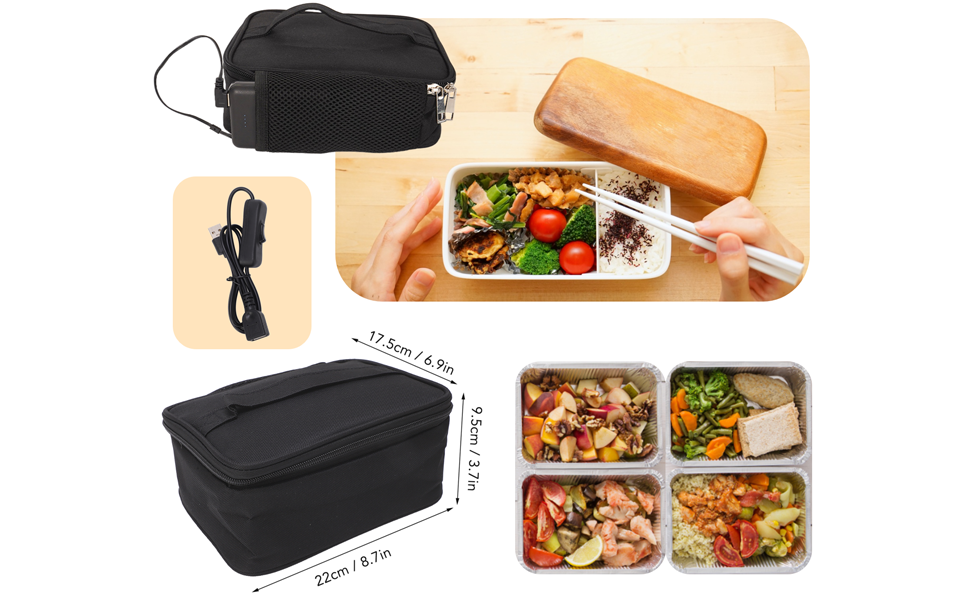 KUIDAMOS Portable Lunch Box Warmer Samll Size,Personal Portable Oven