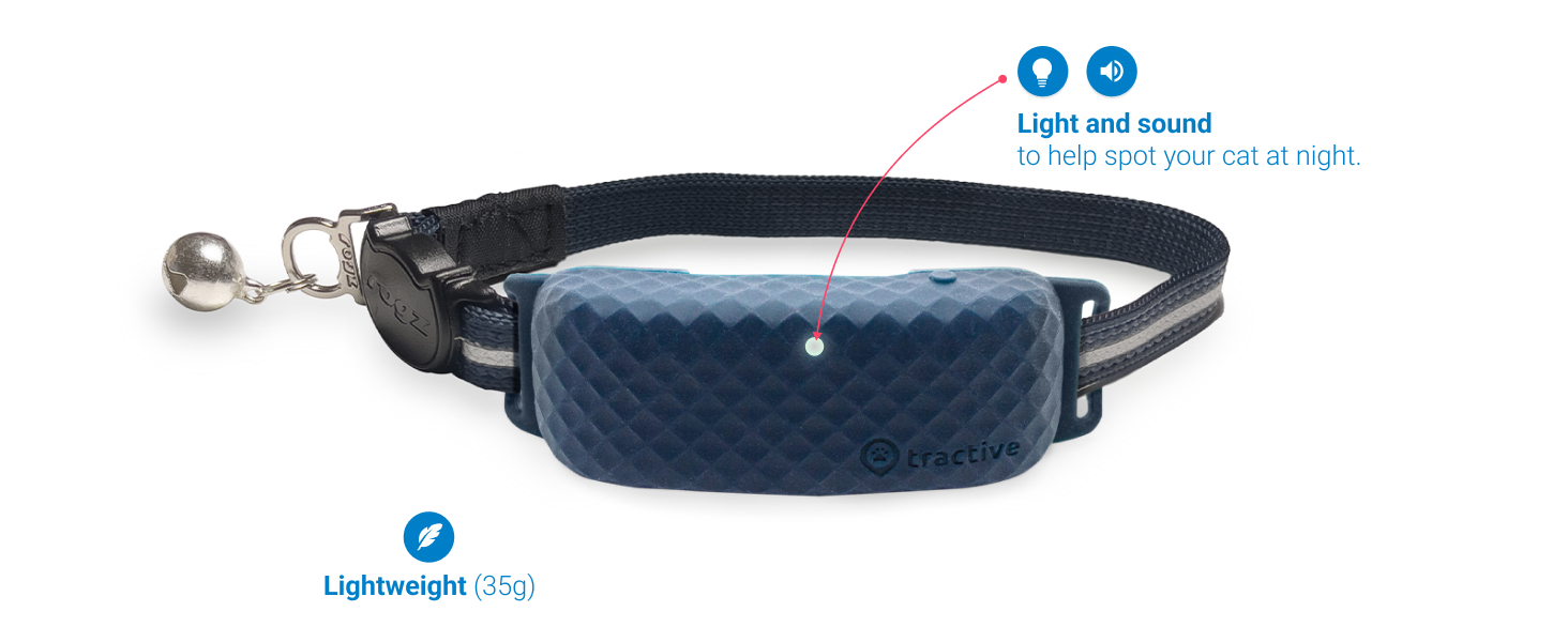 Tractive GPS Cat Tracker + Rogz Breakaway Collar. Live Location