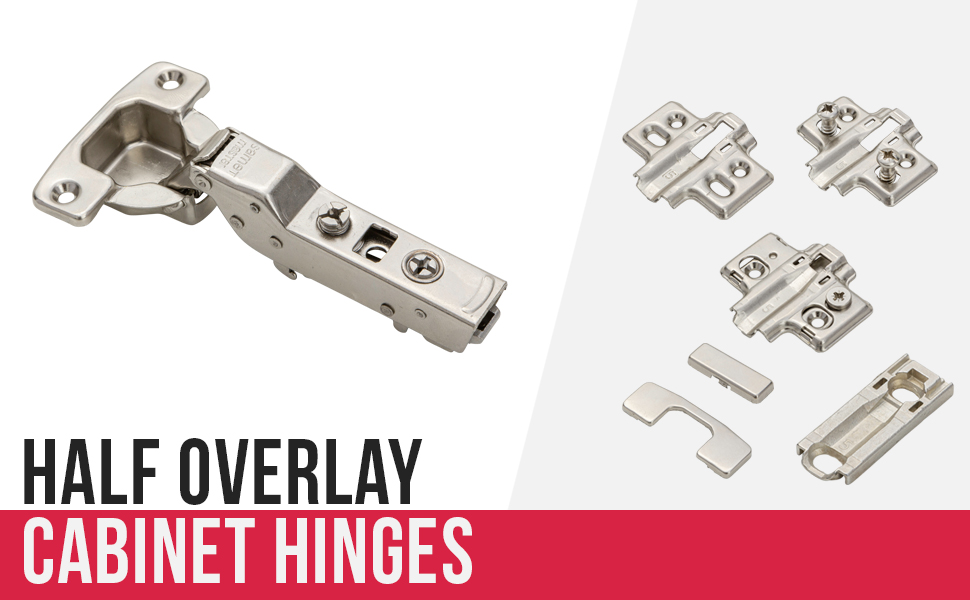 2X Clip Top Soft Close 110° Half Overlay Hinge Mounting Plate