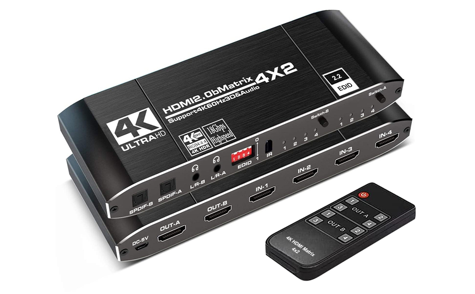 VSVABEFV HDMI 2.0b Matrix 4X2