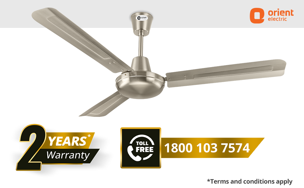 Buy Orient Electric 1200mm Quasar Electroplated Decorative Ceiling Fan