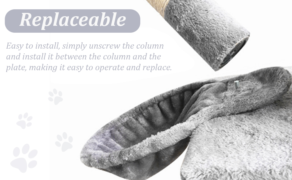 QmjdDymx 12inch Cat Hammock, Large Cat Tree Tower Replacement Nest Basket Lounger