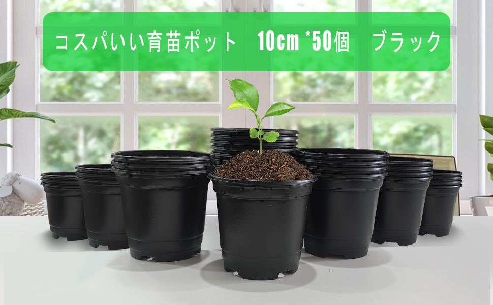 Amazon.co.jp: RooTrimmer 育苗ポット 苗ポット10cm 50個 円形