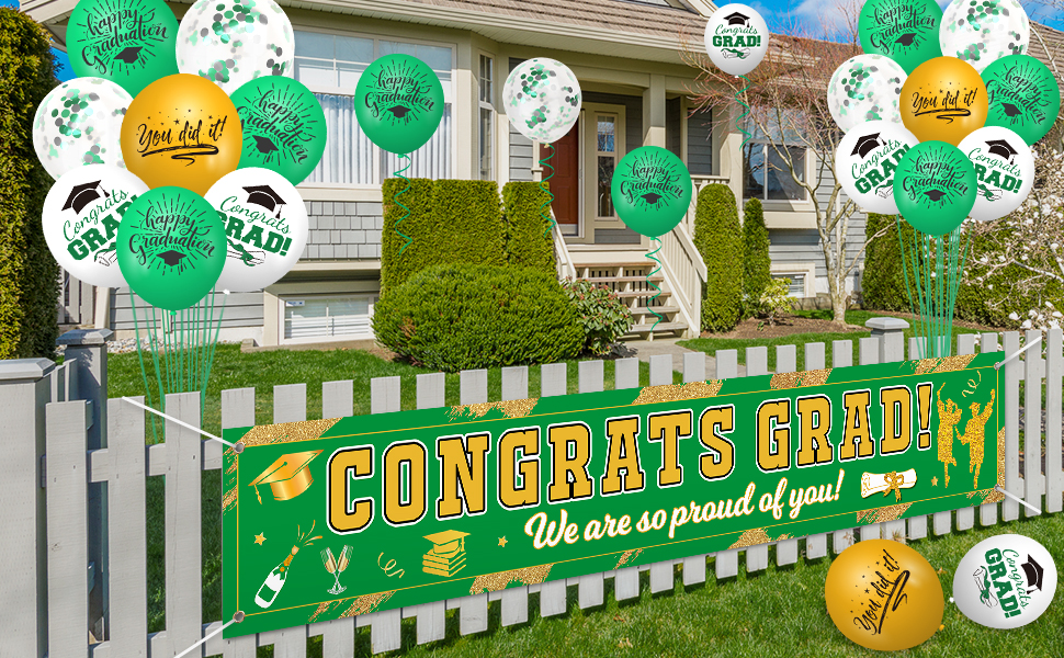 2023 Graduation Banner for Yard, Large Congrats Grad Banner