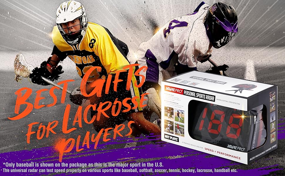Lacrosse Radars Shot Speed Detection Sensors, Training Equipment (HandsFree
