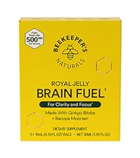 Beekeeper's Naturals Brain Fuel with Ginkgo Biloba, Bacopa Monnieri for Memory, Focus and Clarity