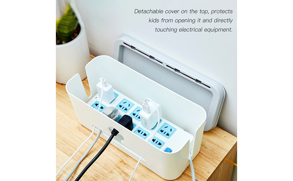 Buy MosQuick® Cable Management Box, Cable Cord Organizer, Cord Management Container Cover for