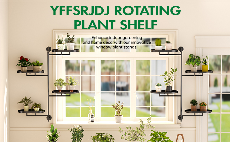 Rotating Window Plant Shelf ,plant stand indoor ,floating shelves