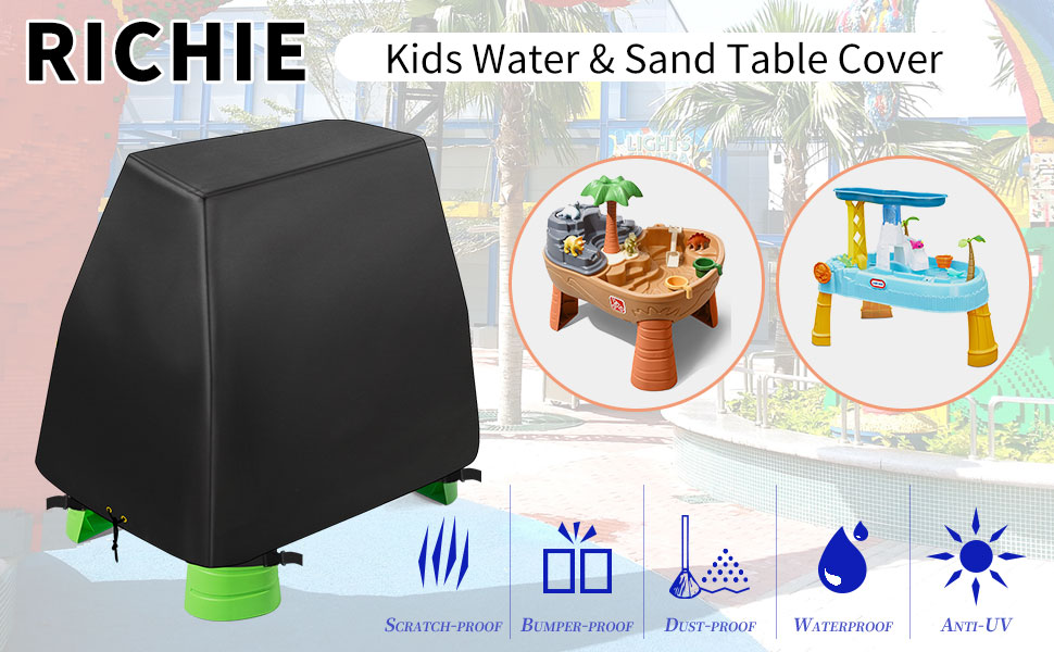 RICHIE Water Table Cover for Step 2 Rain Showers Splash Pond Water Table, Durable