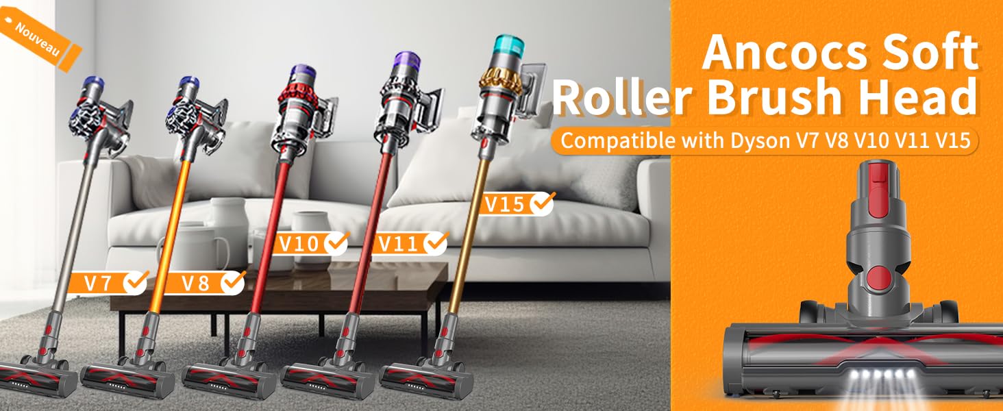 Ancocs Motorhead Hardwood Floor Attachment Compatible Dyson V7 V8 V10