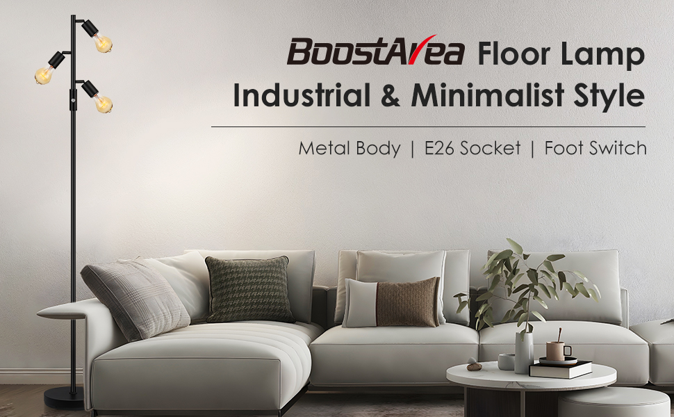 Industrial floor lamp