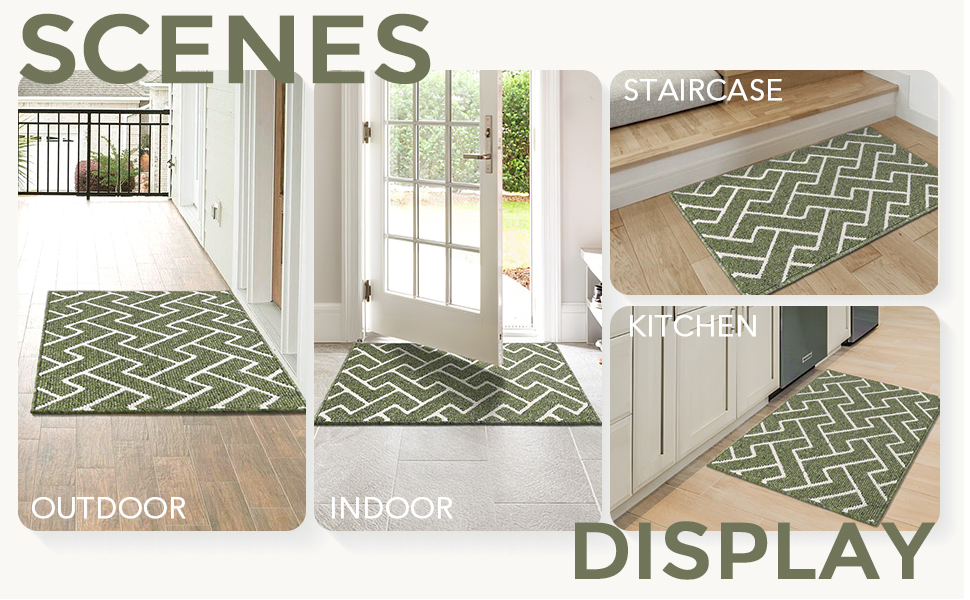 Indoor Doormat,Front Back Door Mat Rubber Backing Non Slip Door Mats,32"x48"Large
