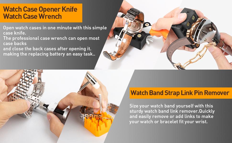 Version】Eventronic Watch Repair Tool Kit + Watch Press Set, Professional Spring Bar