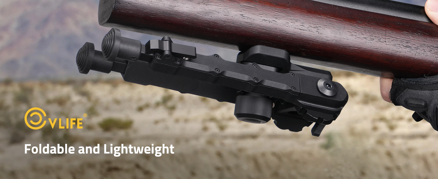 Foldable and lightweight - CVLIFE Bipods for Rifles Tiltable Swivel Rifle Bipod