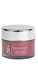 Hyaluronce Rich Rose Creme 24h, Straffende Anti Aging Gesichtspflege für Tag &amp;amp; Nacht, 100 ml
