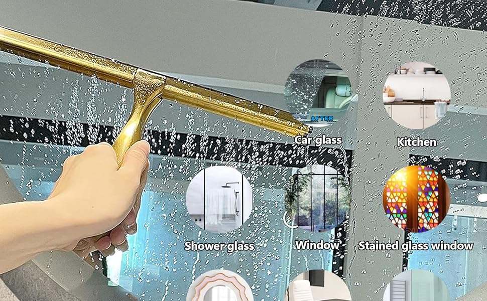 NUKEE Shower Squeegee for Glass Shower Doors,10Inch