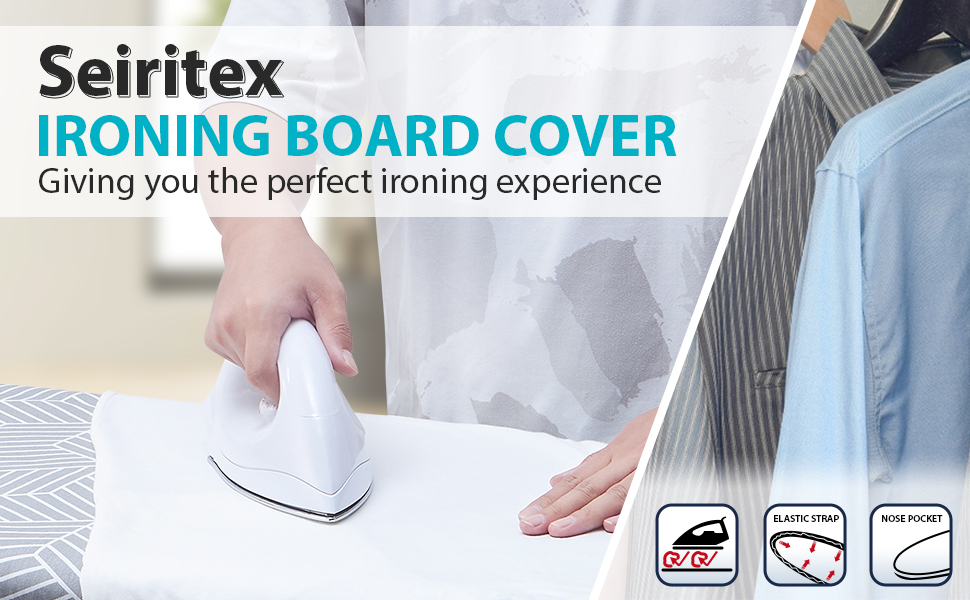 Seiritex Extra Wide Ironing Board Cover and Pad 18 x 54