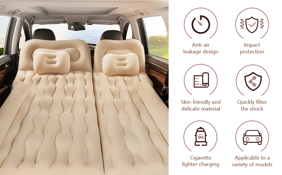 CusDusk SUV Air Mattress for Tesla Model Y Model 3,S,X Car Mattress Bed
