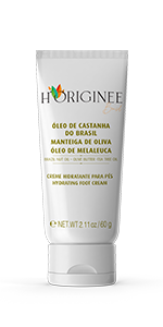 H'originée Brasil Creme Hidratante para os Pés, Remove Rachaduras e Repara Calcanhares Danificados, Vegano - 60g