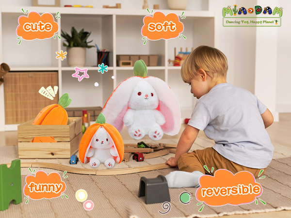RABBIT　精米小分け Amazon.com: MIAODAM Reversible Carrot Bunny Stuffed Animal