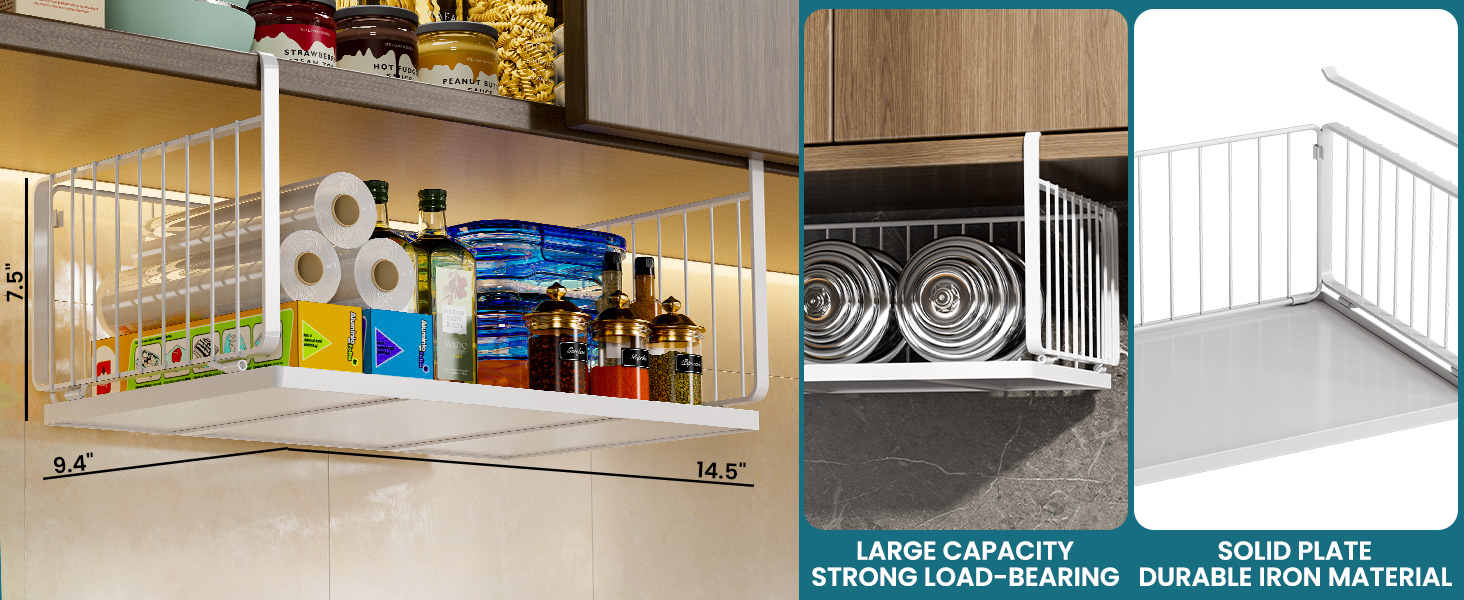 Hanging Storage Baskets for Efficient Kitchen and Cabinet Storage
