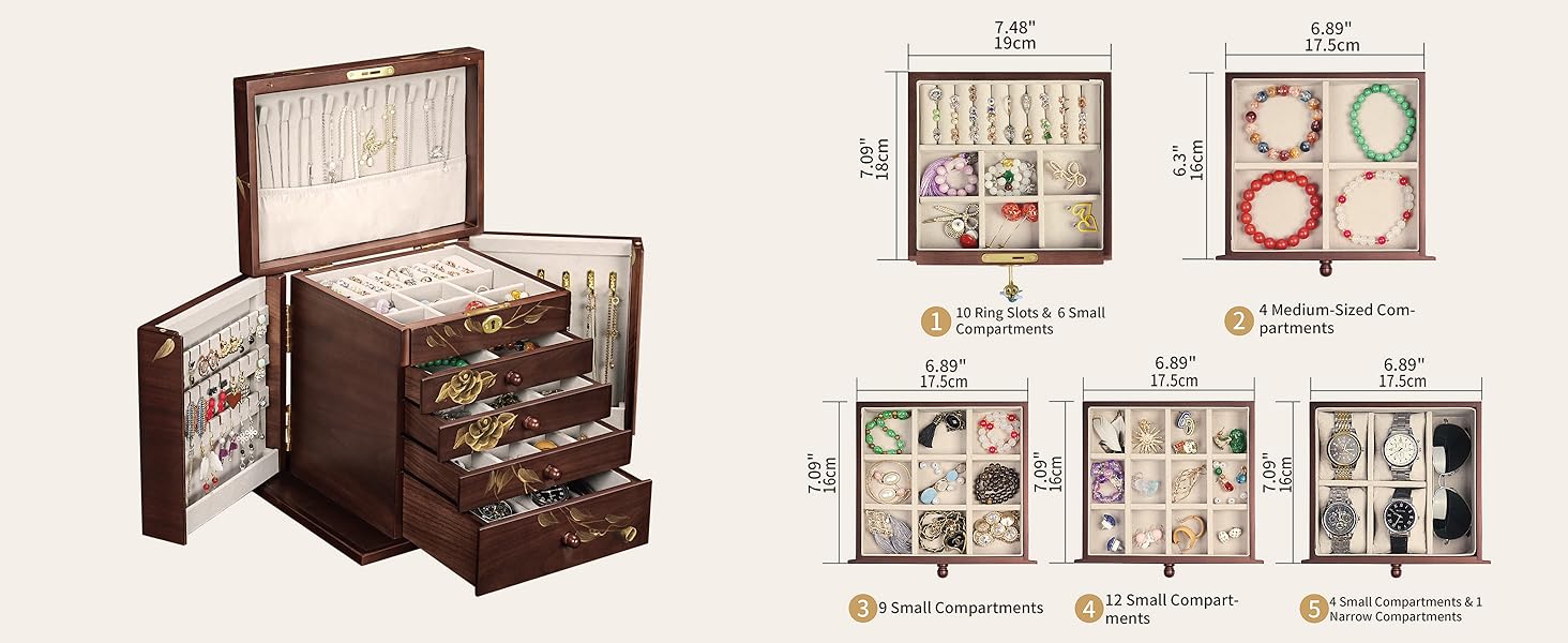 Multi-Compartment Jewelry Box