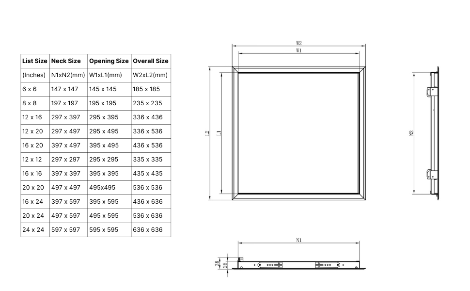 Byson Metal Access Panel Push Lock Inspection Panel Door