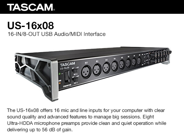Amazon.com: Tascam US-16x08 Rackmount USB Audio/MIDI