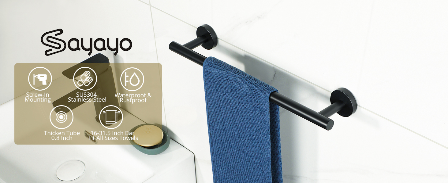 black towel bar