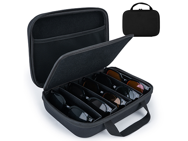 Double Eyeglasses Case, Hard Shell Dual Glasses Case Travel